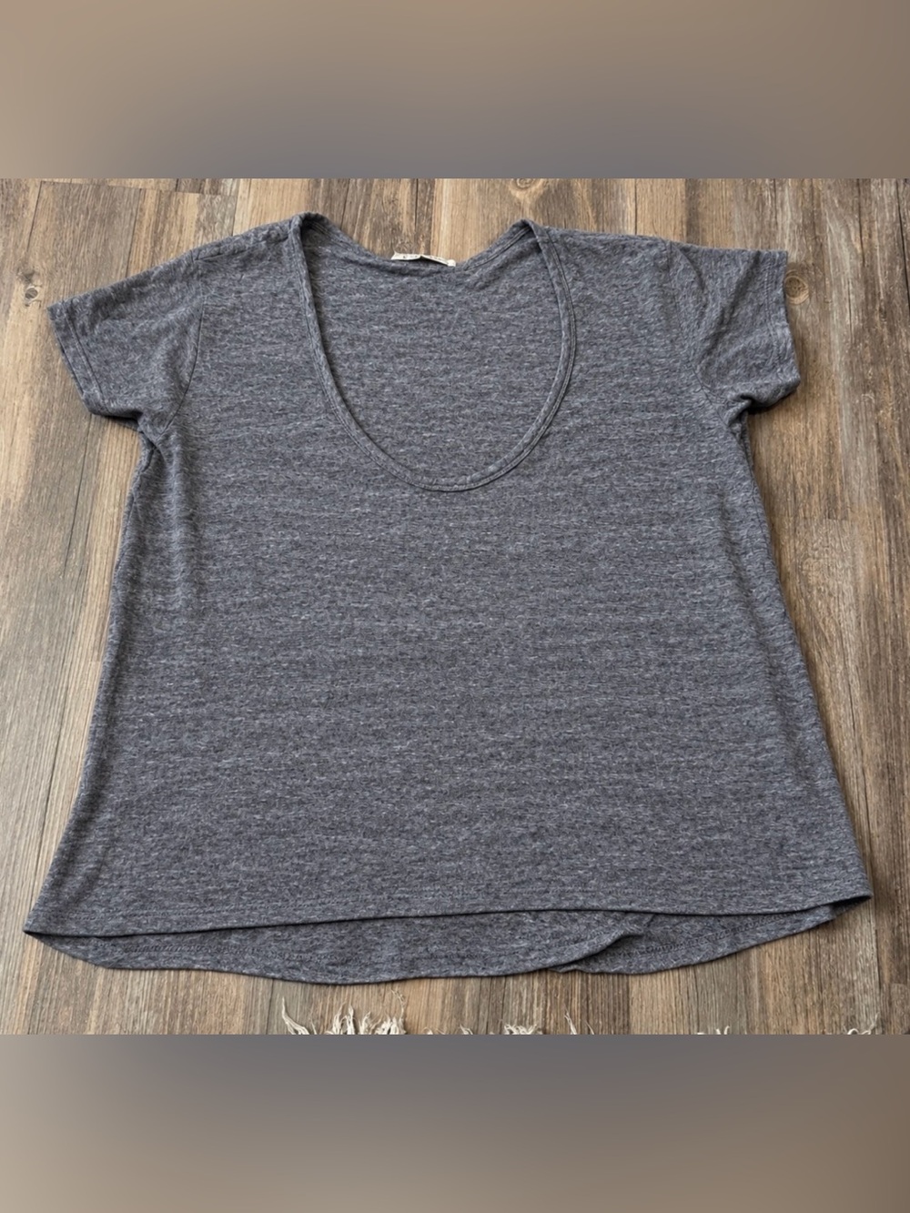 Wilfred Free Heather Gray Scoop Neck T-Shirt Size XXS